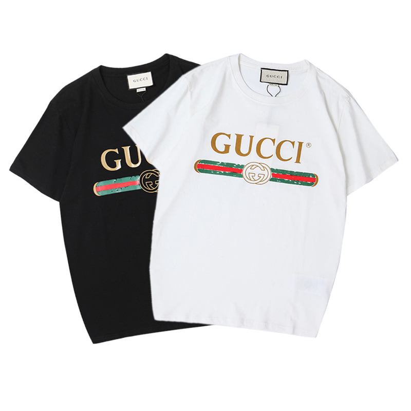 GUCCI(古馳) GG標誌洗水棉質T恤 2色