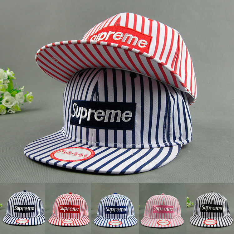 Supreme Stripe Baseball Hat キャップ 5色