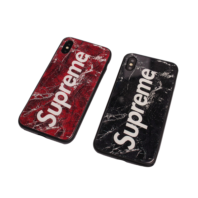 Supreme(シュプリーム) iPhone6/6s、6/6sPlus、7、7 Plus、8、8 Plus, X , XS, XR ソフトケース 強化ガラスケース