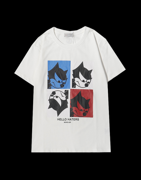 メンズ モンクレール/MONCLER アニメーション黒猫 Tシャツ