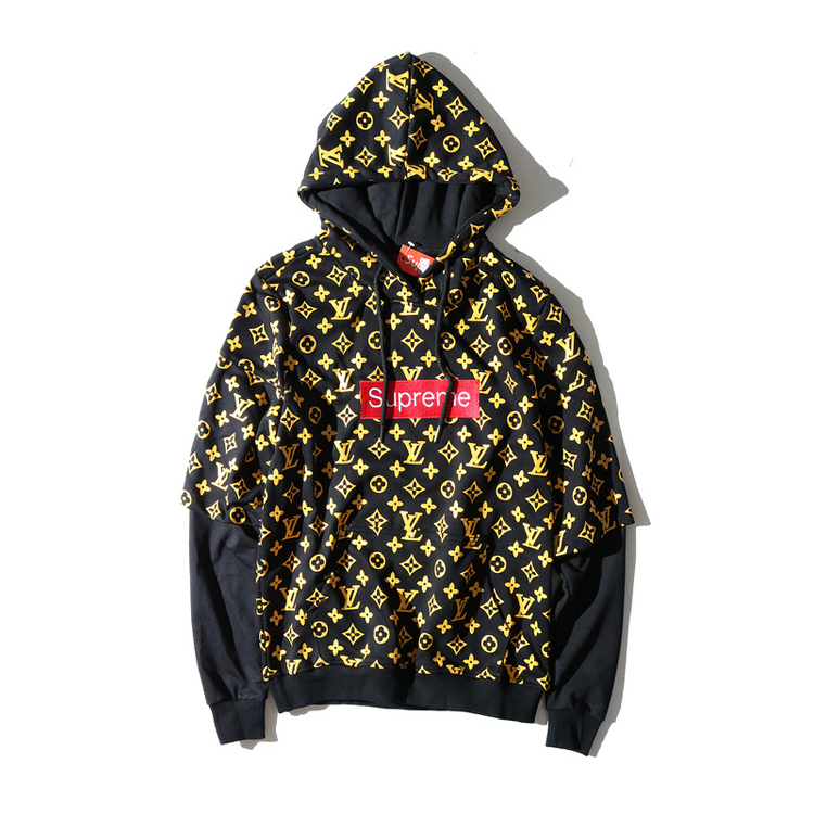 Exposing fake Supreme x Louis Vuitton hoodie Supreme X Louis